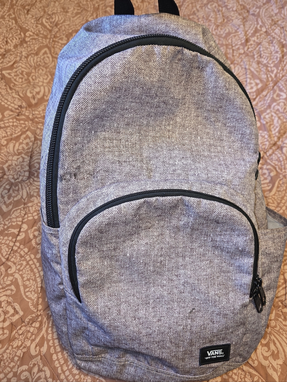 Vans Pink/Gray Heather Backpack with Black Trim